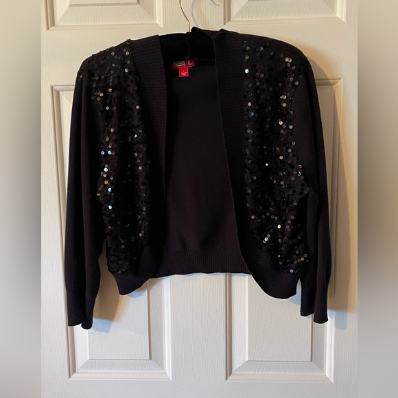 Sequined sweater; perfect for holiday parties. - Picture 3 of 7